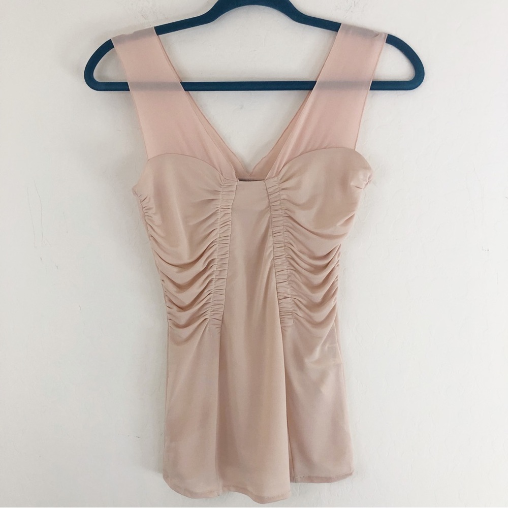 Zara Nude Ruched Top size Small